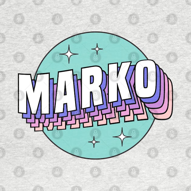 Marko - Colorful Layered Retro Letters by Mandegraph